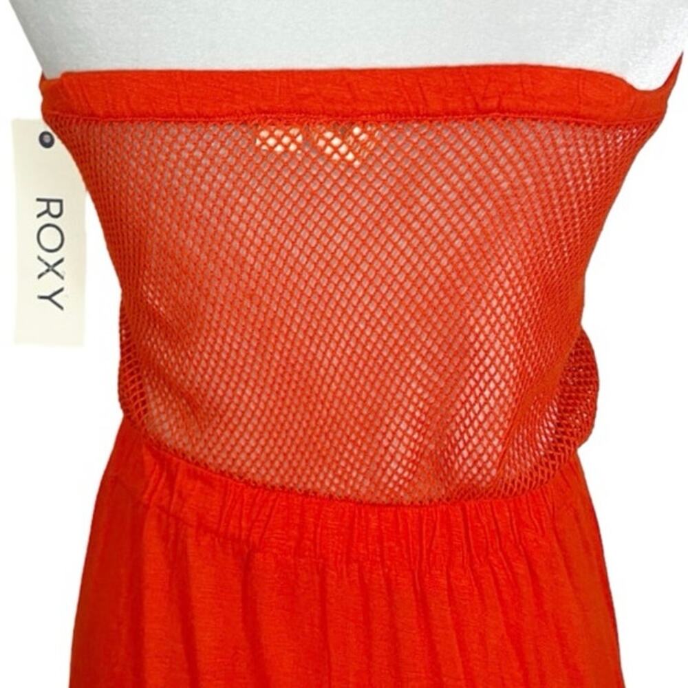 Roxy Tidal Wave Strapless Mesh Back Midi Dress in… - image 4